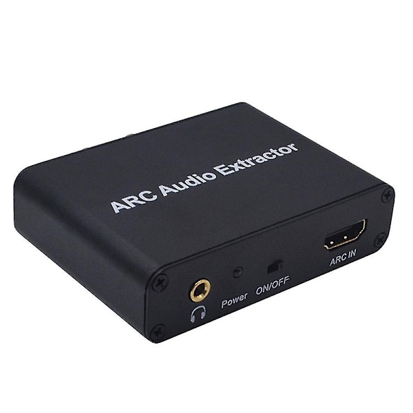 HDMI Audio Extractor DAC Konverter ARC Audio Extractor Understøtter Digital HDMI Lyd til Analog Stereo Lyd RCA L/R-Perfekt