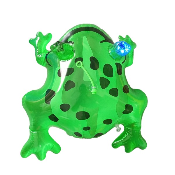Glödande groda Uppblåsbar leksak som studsar Nattmarknad för barn St - Perfet Blue 1PC