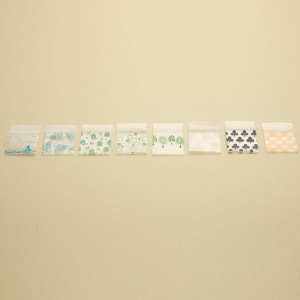 100st Mini Ziplock Väskor Små förpackningspåsar Ziplock Pill Pack - Perfet A