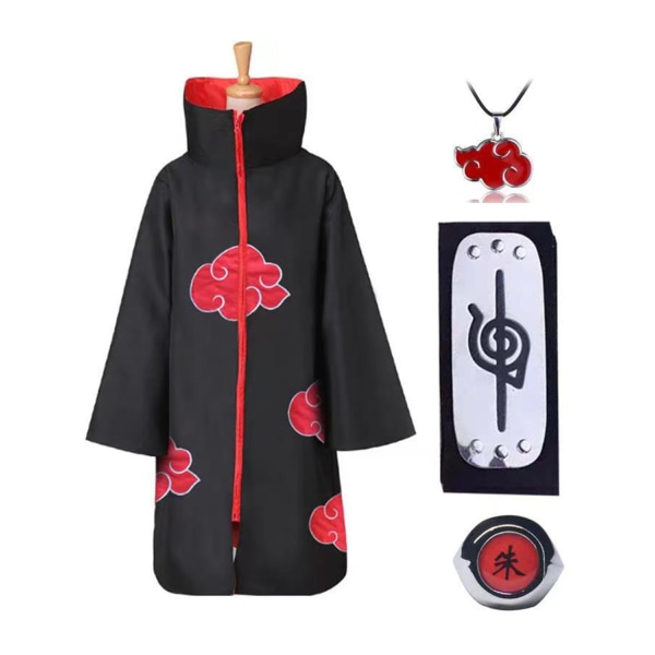 Akatsuki Uchiha Itachi kappe lang kappe med pandebånd Ring - Perfet 2XL