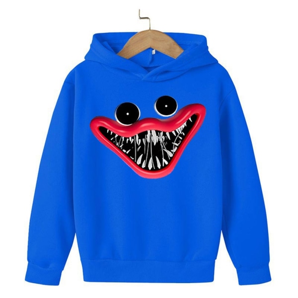 Poppy Playtime Huggy Wuggy Plys hættetrøje Kostume Sweatshirt Kid - Perfet Dark Blue