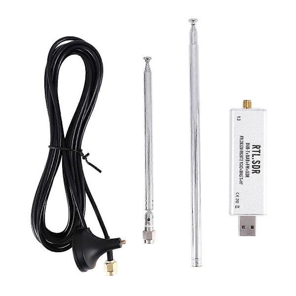 RTL SDR Mottagare V3 RTL2832U 0.1MHz-1.7GHz TCXO SMA Mottagare med Antenn-Perfekt