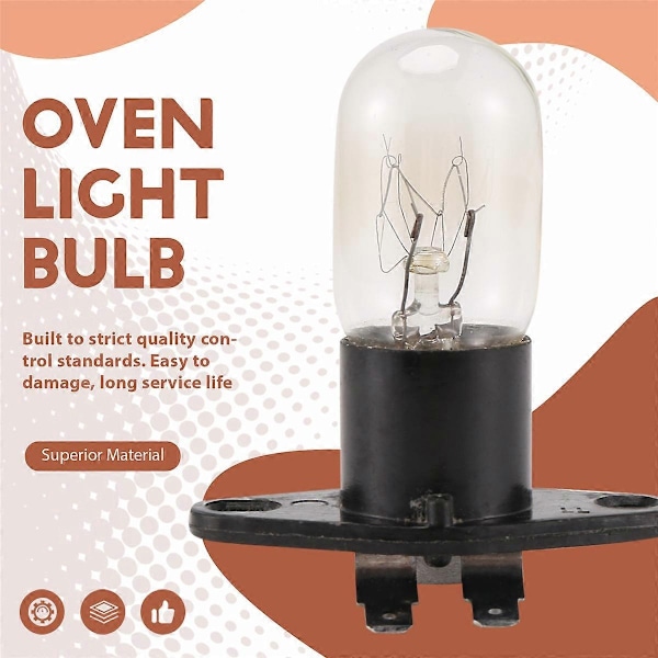 1 stk. Mikrobølgeovn Global Lys Lampe Pære Base Design 250V 2A Udskiftning Universal-Perfekt