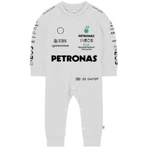 Tib 2023 F1 Ny Säsong Sport Baby Jumpsuit Vår Höst Svart Bebis Pojke Barn Romper Formel 1 Racing Team Nyfödd Krypande Dräkt-XinHan-Perfet WCLTY-207 3M