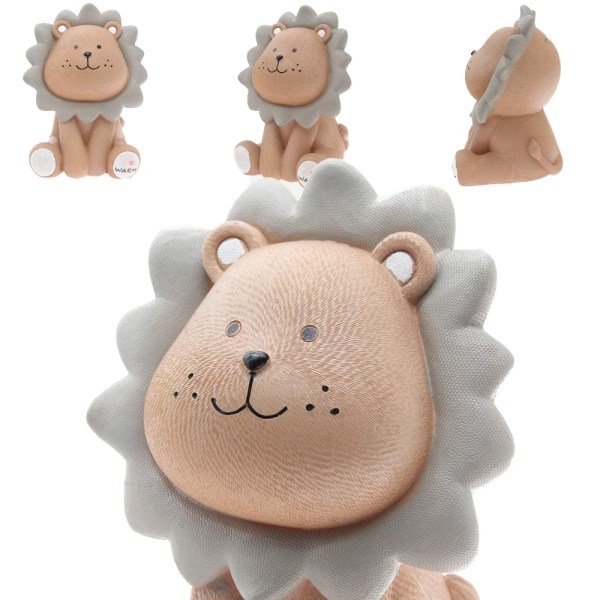 Lion Coin Bank for børn Lion Resin Money Bank Brown- Perfet Brown S