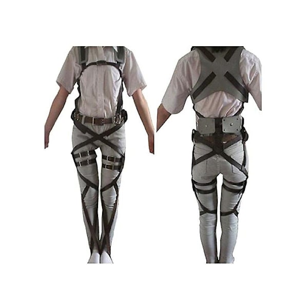 Halloween Attack On Titan Japanilainen Anime Shingeki Ei Kyojin Recon Corps -valjaat Vyöt Hookshot Cosplay -asussa säädettävät vyöt - Perfet