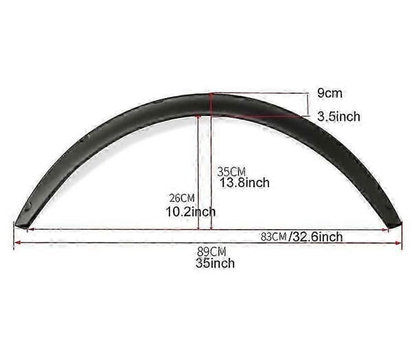 3.5/90mm 4st Universal Flexibla Extra Breda Kaross Bilskärmbreddare Hjulhus-Perfekt