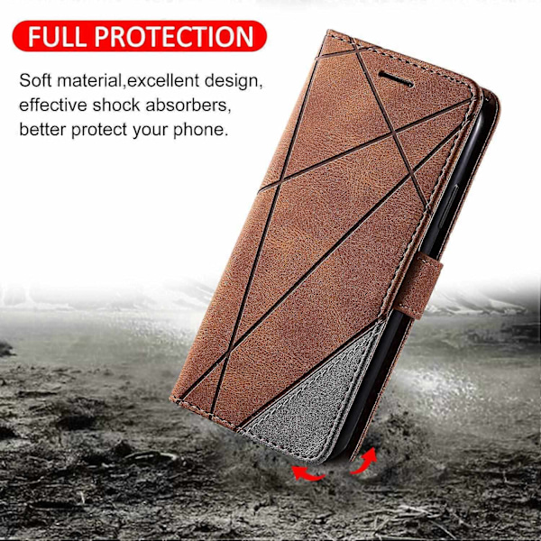 Fodral Kompatibelt med iPhone 11 Läder Magnetiskt Foliofodral med Korthållare Kompatibelt med iPhone 11-Perfet Brown
