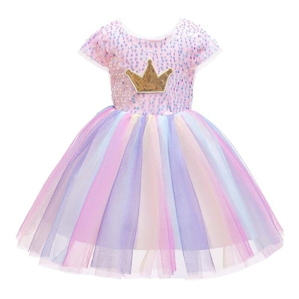 Barn Jenter Regnbuekjoler Tutu Crown - Perfet Blue 110