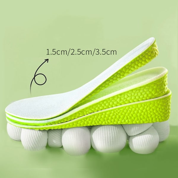 Invisible Height Increase Indersåler Memory Foam Sko Sålpude - Perfet 43-44  Boost 1.5cm