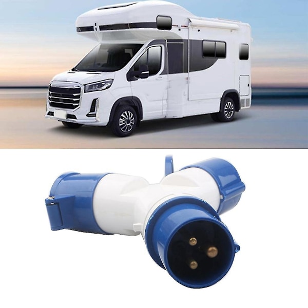 16A Campingvogn Caravan Enkelt til 2/3 Vejs Elektrisk Tilslutning Splitter Adapter - Perfekt B