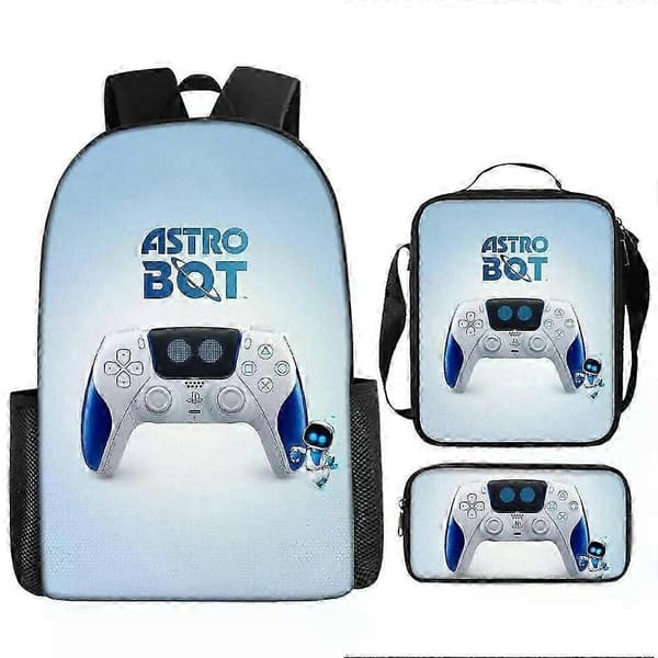 Astro Bot Skoletaske Robot Kompatibel Studenter Penalhus Skuldertaske - Perfet Style 14