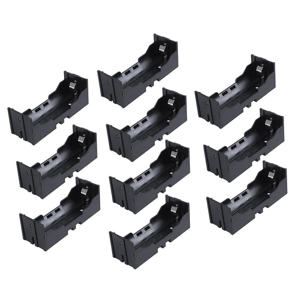 Plastboks for oppbevaring av 26650 batterier, 10 stk, svart - Perfet