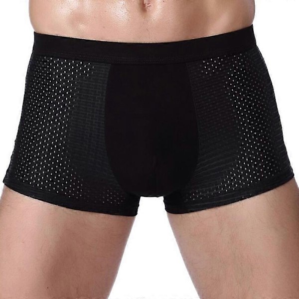 Pack Bambus Boxer Briefs, Box Hero Bambus Boxer Briefs för Män, Heldags Komfort, Perfekt black L
