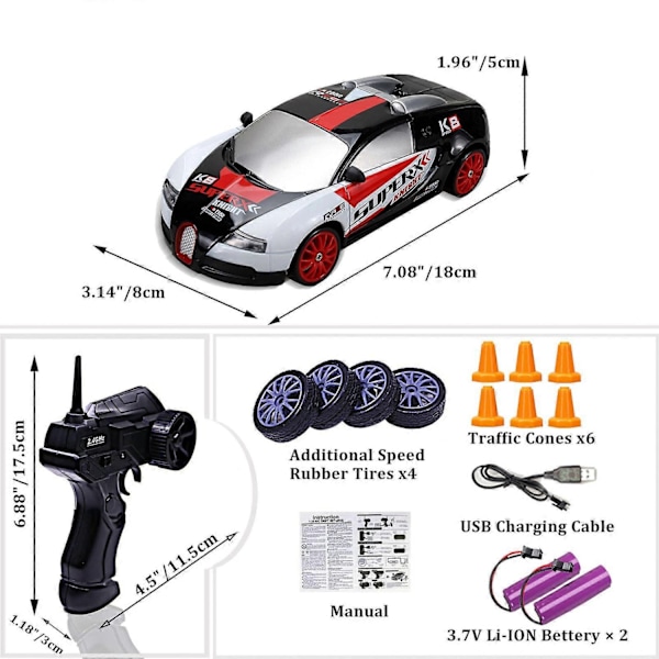 RC Driftbil - Perfekt White