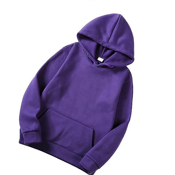 Unisex Bomuldstrøje med Snørehætte - Perfekt Purple XXL