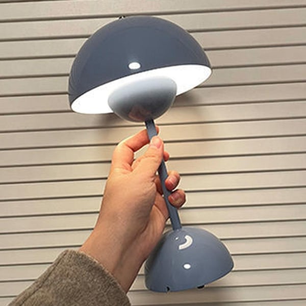 Bordlampe, Eye Caring Led Flowerpot Bordlampe Bærbar til Skole, Grå- Perfet