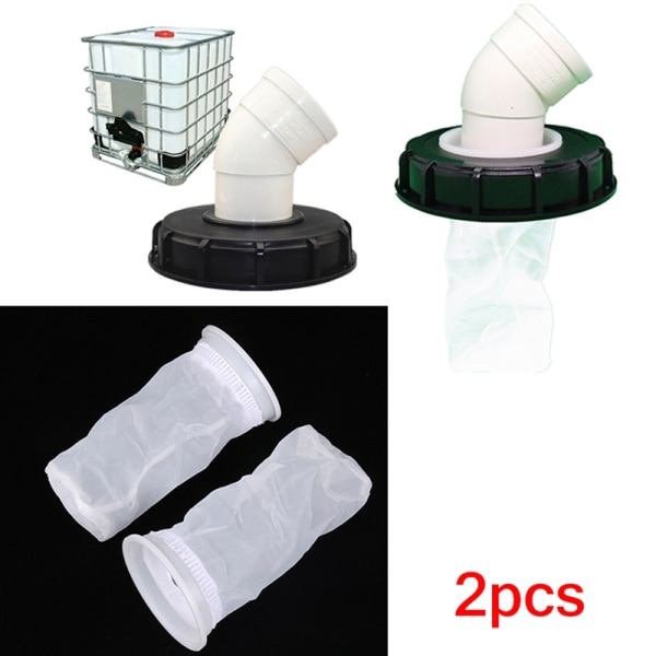 2-delad IBC Nylon Filter För Venting Ton Barrel Cover Trädgård Irrag - Perfet White ONE SIZE