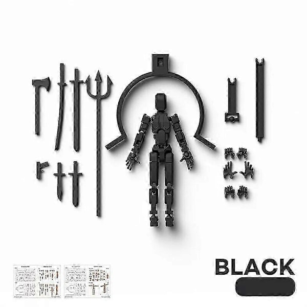 Dummy13 Magnetisk Actionfigur Set, 3D Magnetisk Actionfigur Set - Perfekt Black color