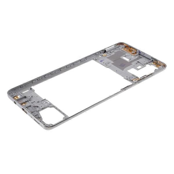 OEM Midtre Plate Ramme Kompatibel med Samsung Galaxy A71 SM-A715-Perfekt Silver