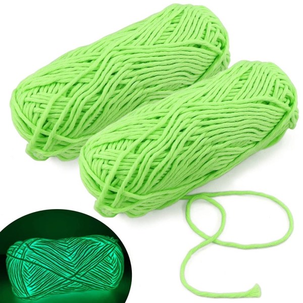 Lysende garn til strik og hækling - Perfet Grön 2-Pack