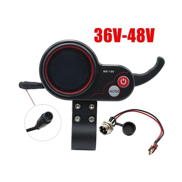 MR-100 LCD Display Mätare Instrumentpanel 6Pin+T-Typ Kabel för Elektrisk Scooter Tillbehör-Perfet