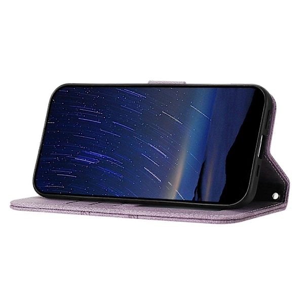 Yhteensopiva Xiaomi 15 Ultra Kotelon kanssa Lompakko Ihoa koskettava Nahka Painettu Puhelinkotelo - Punainen-Perfet Purple