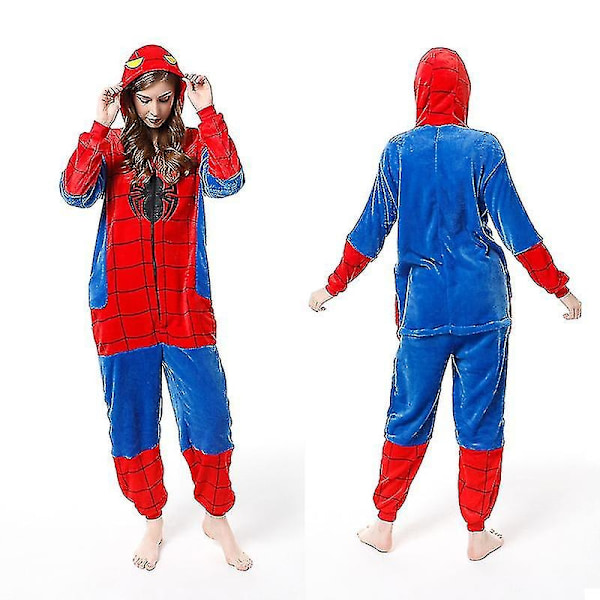 Spiderman Bodysuit Unisex Vuxen Rollspel Kostym Djur Pyjamas Bodysuit Nattkläder - Perfekt M