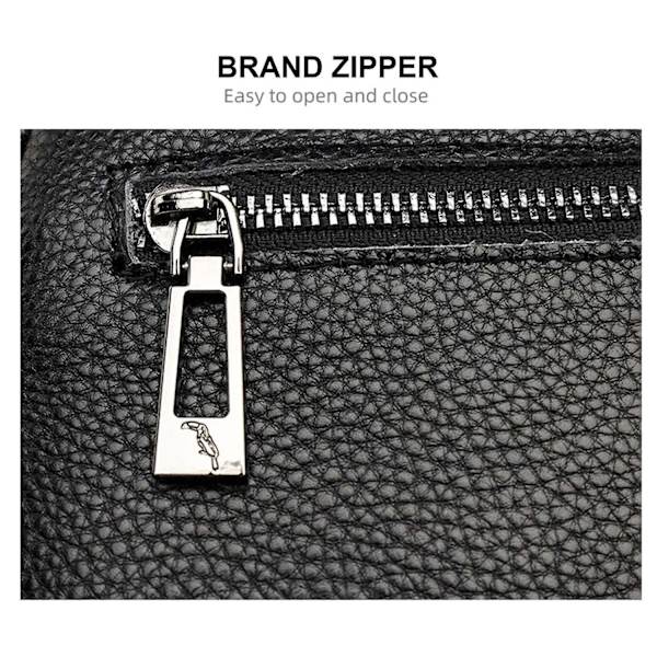 crossbody-väska Liten axelväska i läder för kvinnor med dragkedja - Perfet green