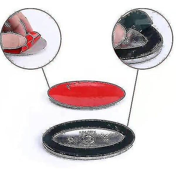2 stk Passer Land Rover Grill Badge Bagagerum Oval Badge Sticker, Passer Land Rover Range Rover Badge Navneskilt (sort)-Perfet