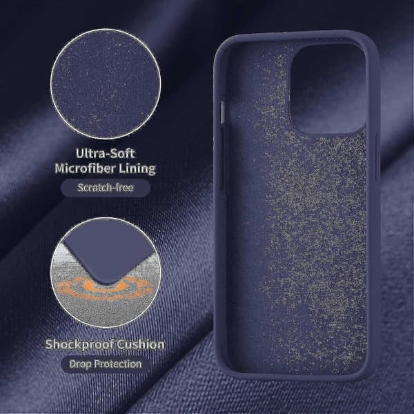 Kompatibel med Iphone 12 Skal Silikon Ultra Tunn Stötsäker Skyddande Mjukt Foder-Perfekt Deep Purple