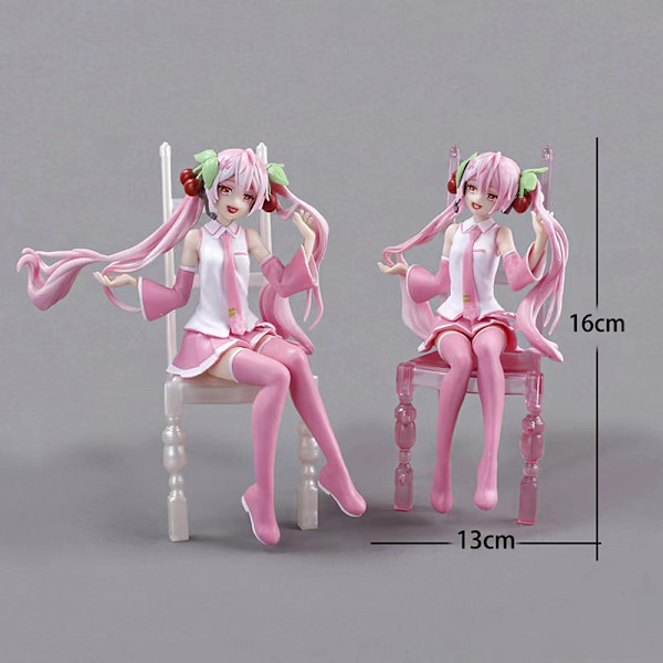 Anime Figur Vocaloid Sakura Miku Action Figurer 16m Toy Kawai - Perfet C