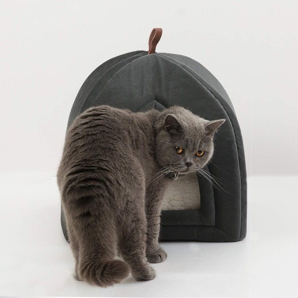 Indendørs katteseng kattehulseng kattehuskattetelt, med aftagelig w - Perfet