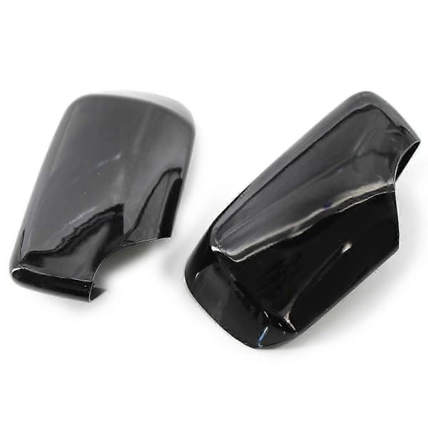 1 par sidespejlskapper kompatible med E46 E39 3-serie 5-serie 1998-2005 blank sort sidespejlskapper 5116-Perfet