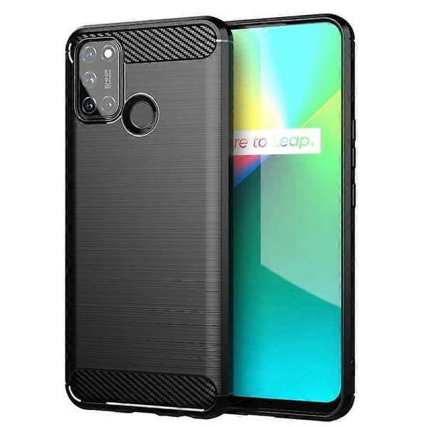 Kolfiber TPU Telefonfodral Kompatibelt med Realme 7i-Perfet