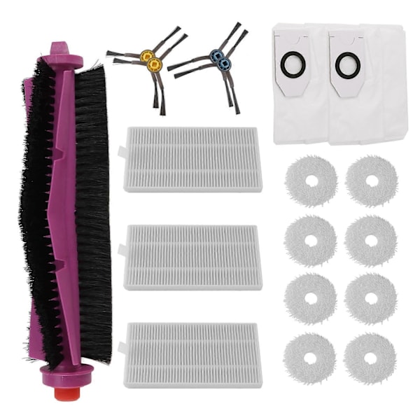 18 STK Kompatible med Midea V12 / Eureka J12 Ultra Støvsuger Reservedele Hoved Sidebørste Hepa Filter-Perfekt