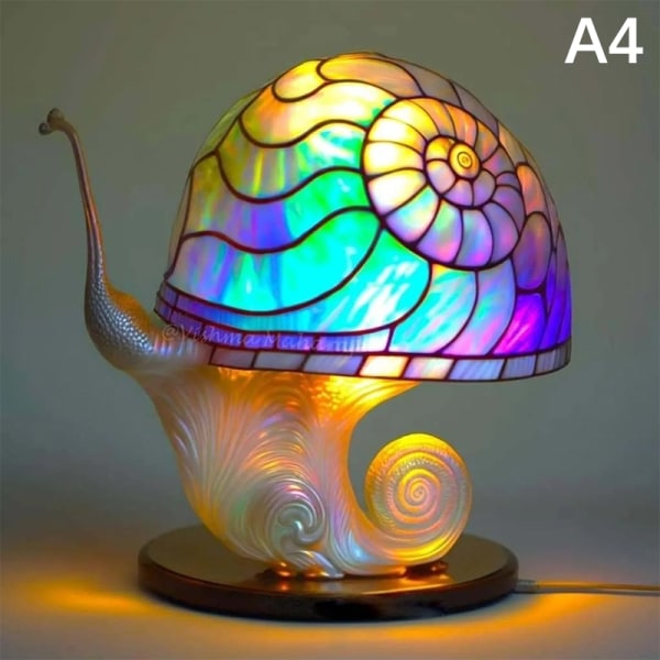 Vintage lasimaalaussarjan valaisimet Sienietana Octopus Resi - Perfet A4