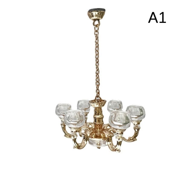 Barnerealistisk 1/12 dukkehusmøbler Lysekrone Light Prete - Perfet A1