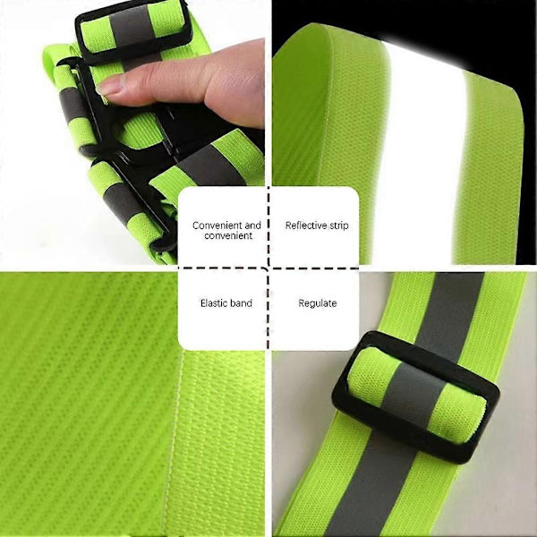 Korkean näkyvyyden heijastava liivi juoksuun, pyöräilyyn ja monipuoliseen käyttöön - Hengittävä yöpyöräilyn turvaliivit - Perfet Neon Green