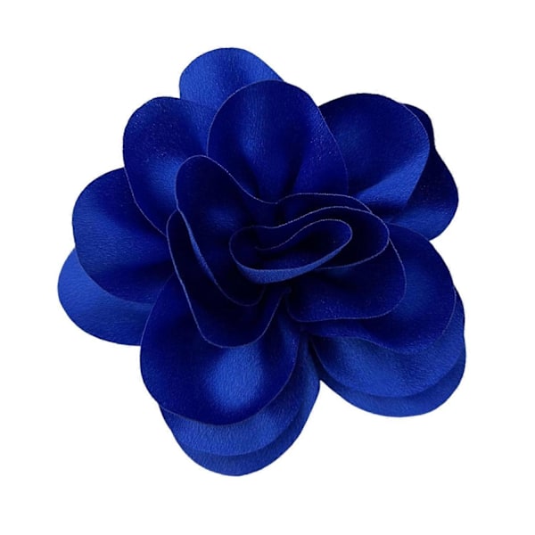 Brudgumskorsage för formella tillfällen - Stor ros i satin, fransk stil, perfekt för bröllop, dansfest Blue
