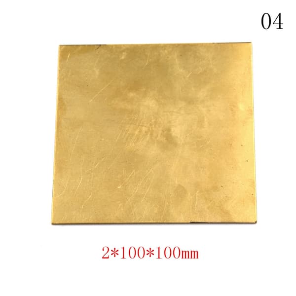 Tynn messingmetallfolieplate - Perfekt 2*100*100mm