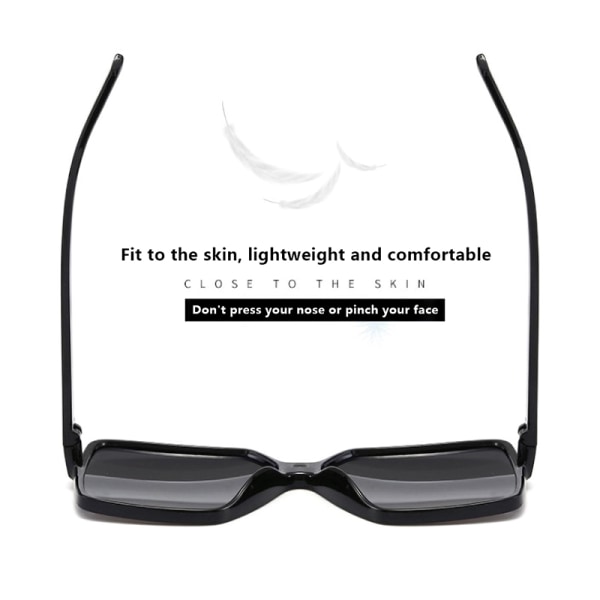 Solbriller Firkantede briller Personalized Cat Eyes Fargerike Sungla - Perfet Brown