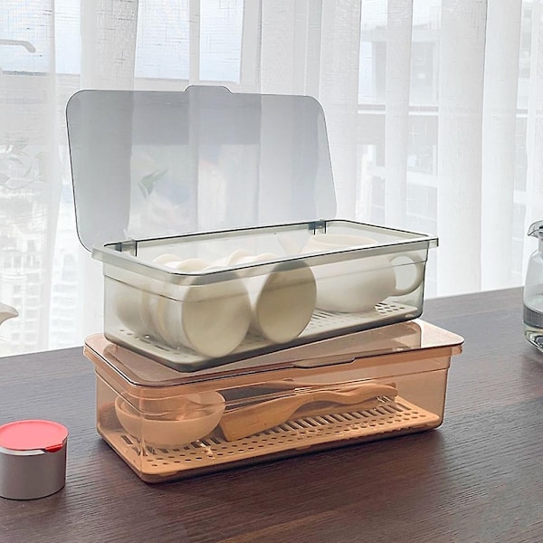 Läpinäkyvä Cutlery Tray - pölytiivis ruokailuvälineiden säilytyslaatikko - Perfet White
