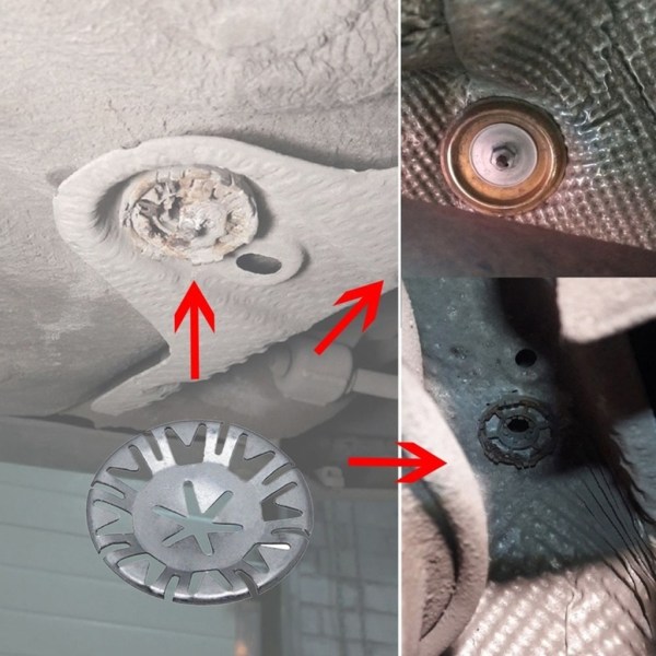 Autotarvikkeet Vaihde Metallilämpösuojaklipsit Aluslevyt Pakoputken lämpösuojan pidikkeet Alaosan lämpösuoja N90796- Perfet null - 50