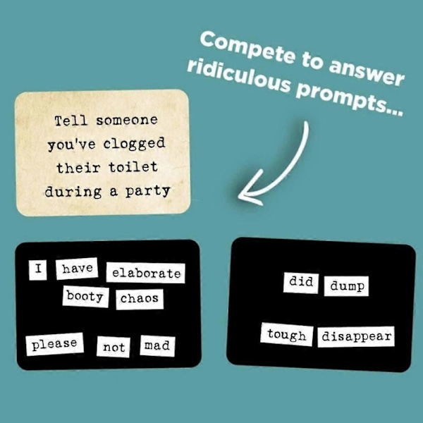 Ransom Notes - Det löjliga ordmagnet-partyspelet, 3+ spelare - Perfekt