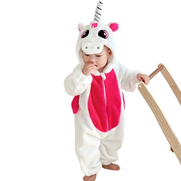 Piirretty eläimen muotoinen pyjama - ainutlaatuinen muoto, löysä pitkähihainen yöpaita makuuhuoneeseen - täydellinen Unicorn 73cm