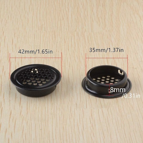 10 stk Rund ventilationsrist i rustfrit stål i rustfrit stål