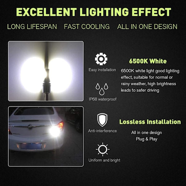 H3 Led Sumulamppu Max 80W High Power CSP Chips Extremely Bri