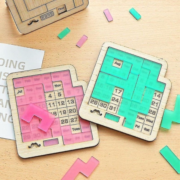 Daglig kalender puslespil trækalender Spil forskellige gåder Pink