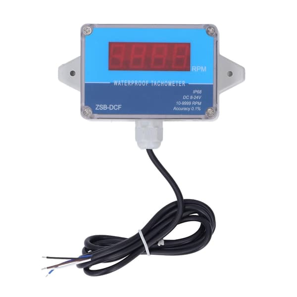 Motor Tachometer Hastighedsmåler Sensor IP68 Vandtæt LED Digital Display DC 8V‑24V-Perfet